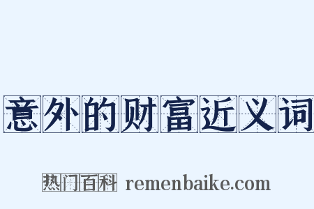 意外的财富近义词是什么意思的图片
